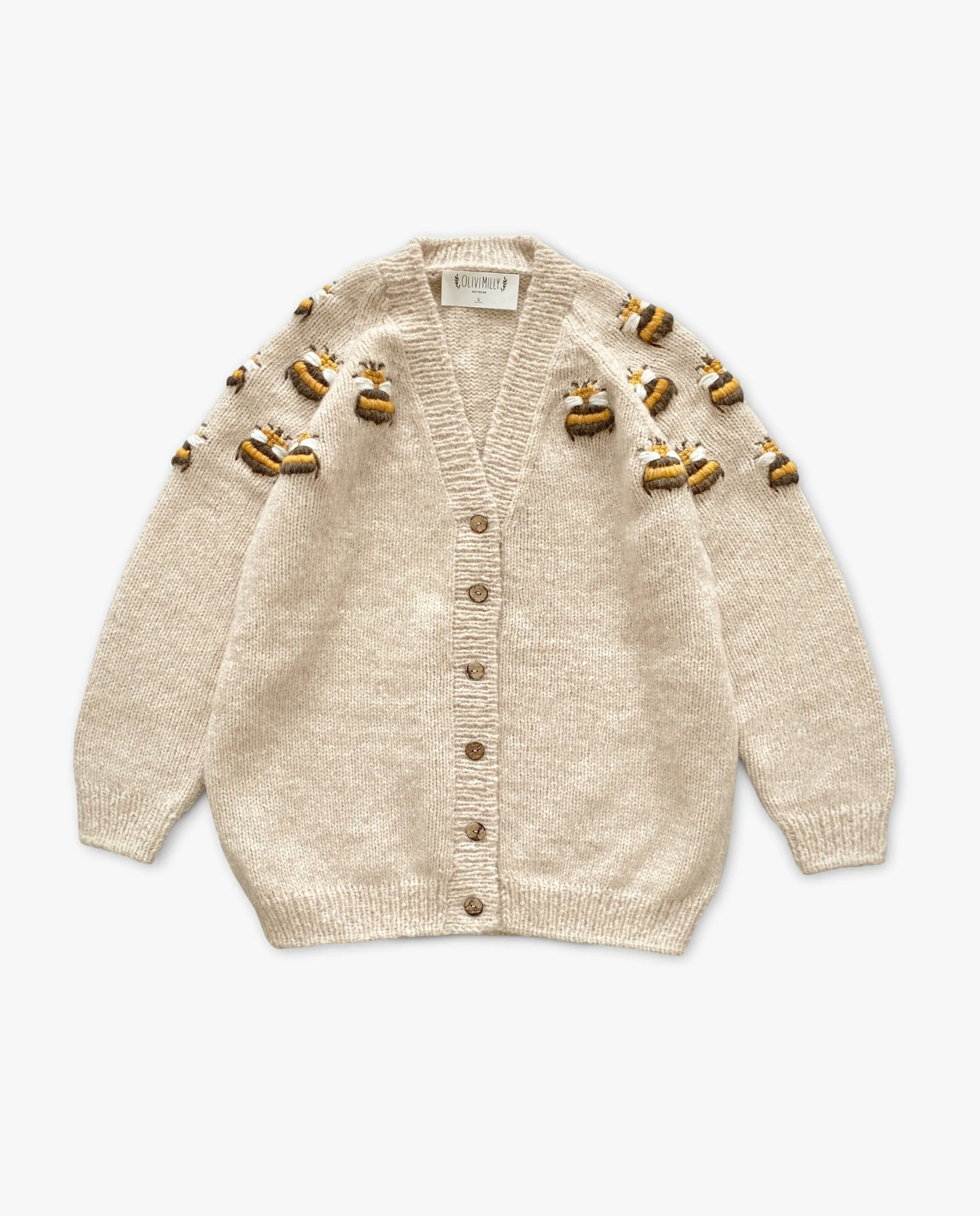 Adult Bee cardigan | wheat