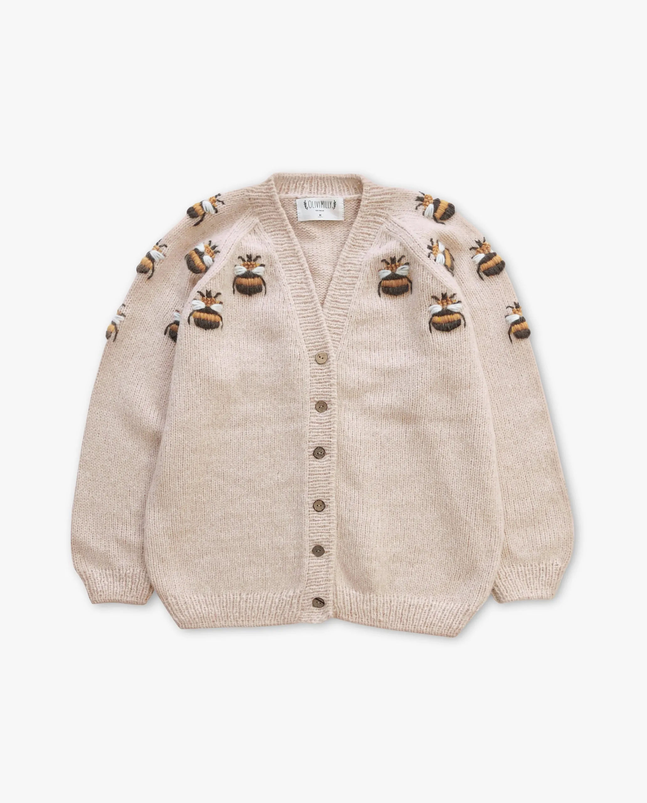 Adult Bee cardigan | wheat