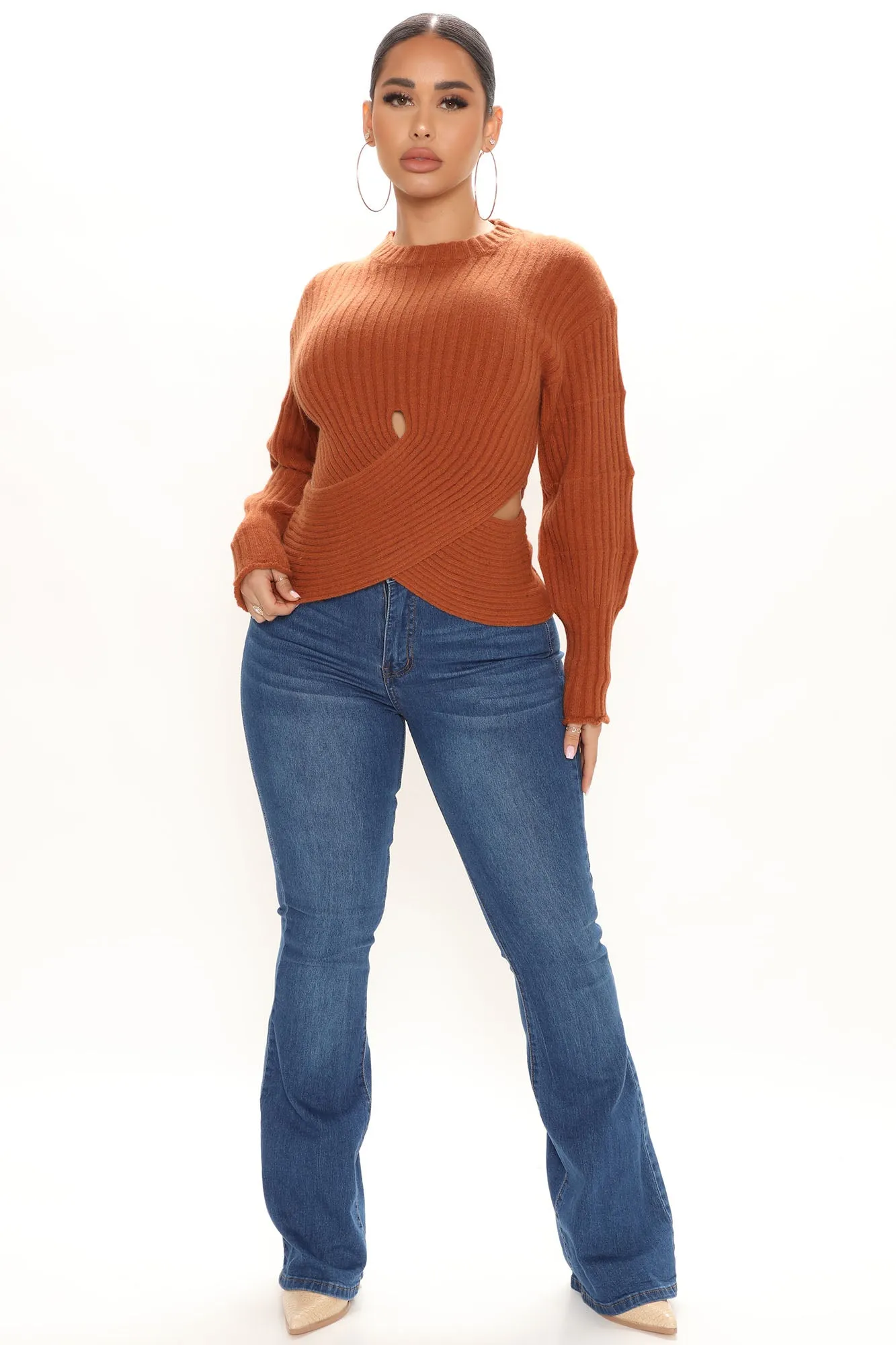 All Wrapped Up Sweater - Rust