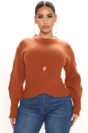 All Wrapped Up Sweater - Rust