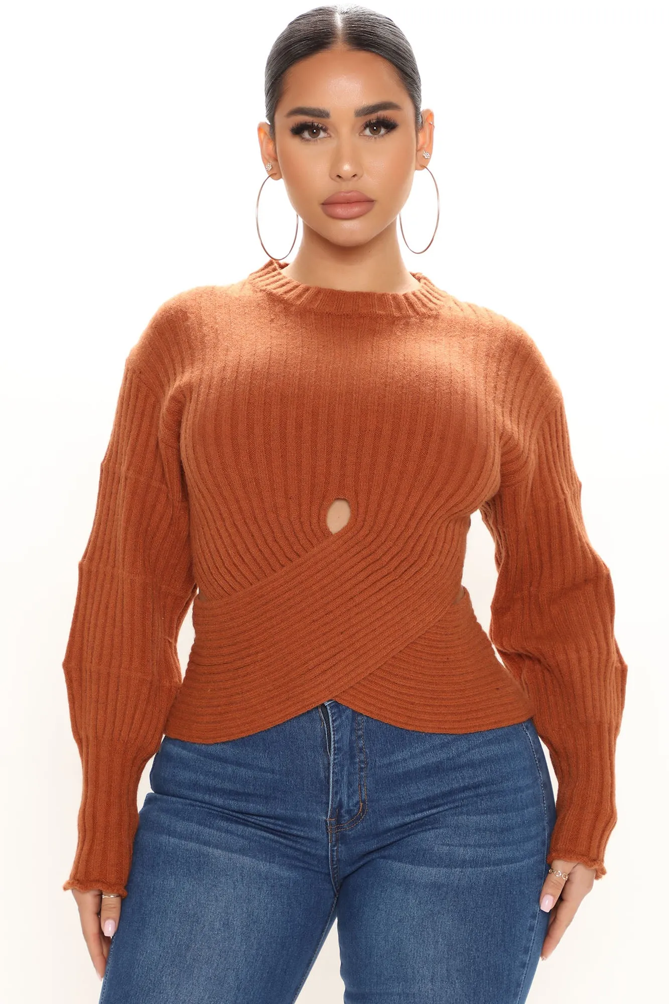 All Wrapped Up Sweater - Rust