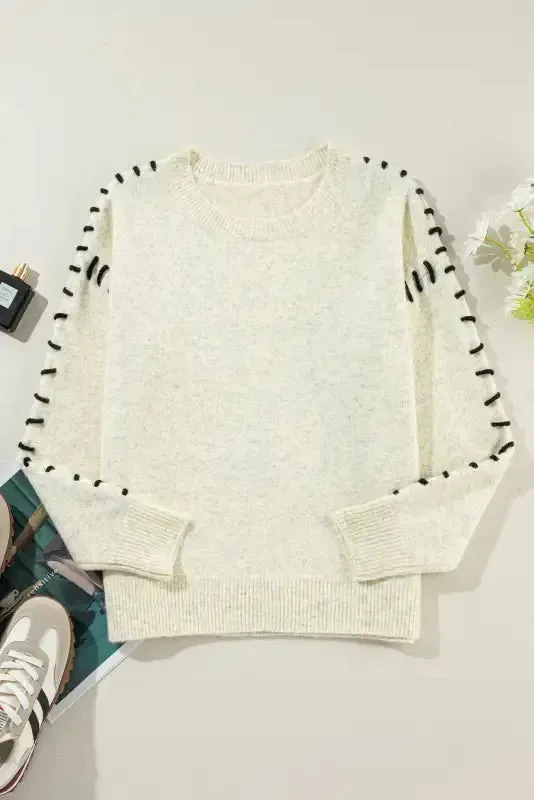 Arctic Stitch White Sweater
