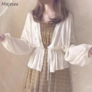 Astrid - Dark Academia Cardigan New Spring Loose Lace-up