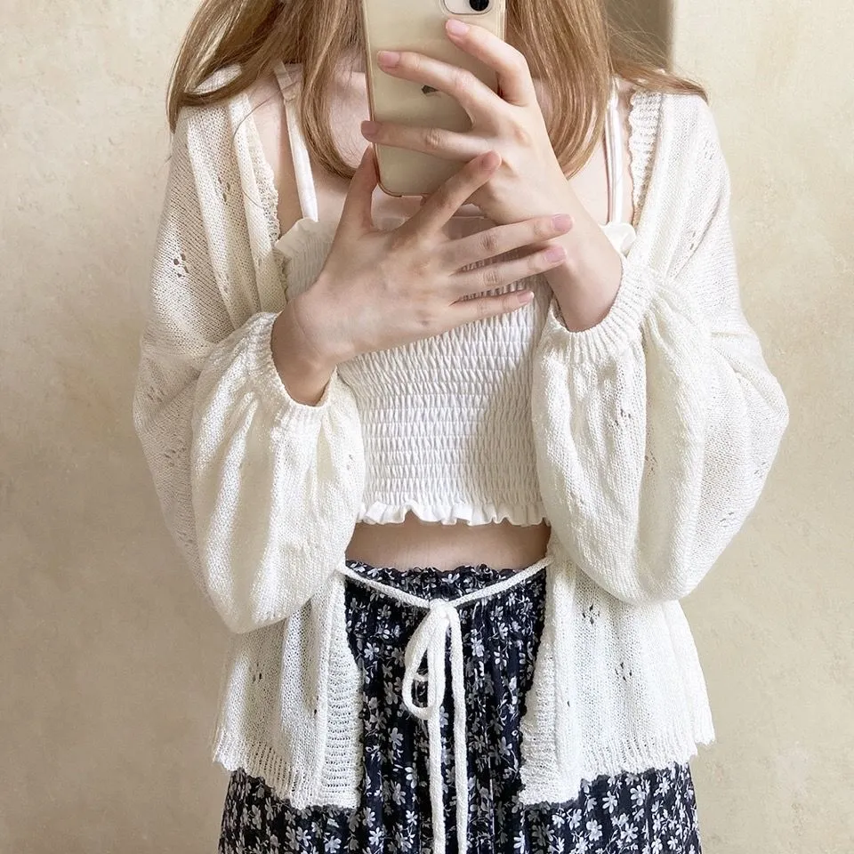 Astrid - Dark Academia Cardigan New Spring Loose Lace-up