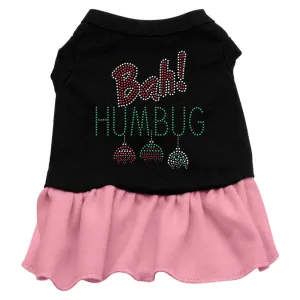 Bah Humbug Rhinestone Dress Black With Pink Xxxl