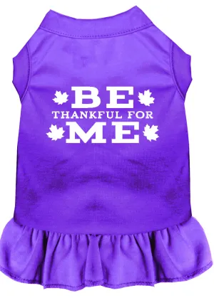Be Thankful For Me Screen Print Dress Purple Xxxl