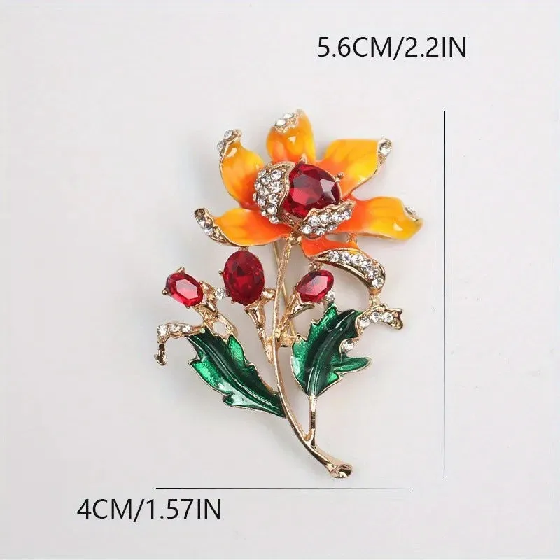 Beren Rhinestone Brooch Pin
