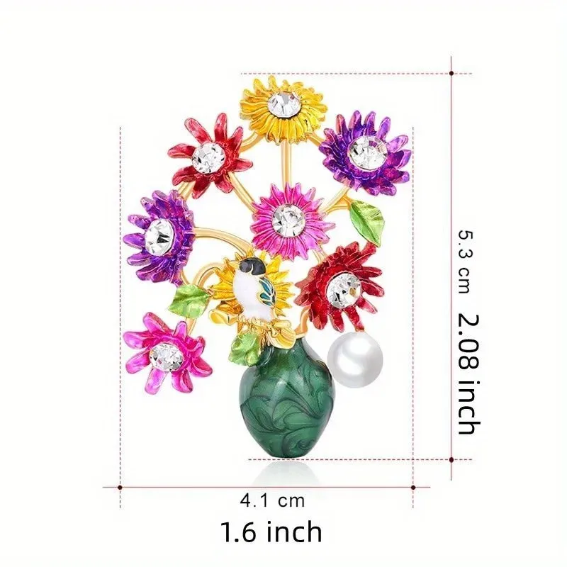 Beren Rhinestone Brooch Pin