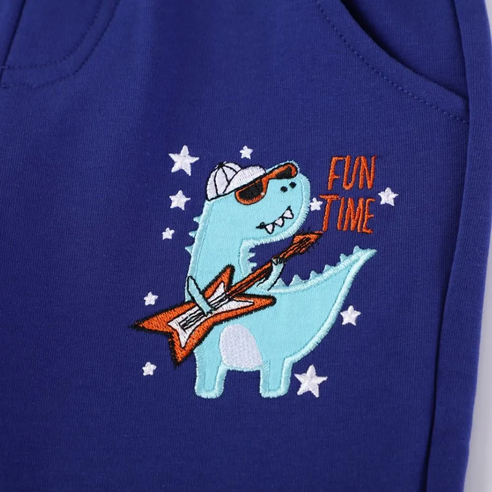 Boys Rock Dinosaur Pattern Top & Pants Wholesale Toddler Boy Clothes