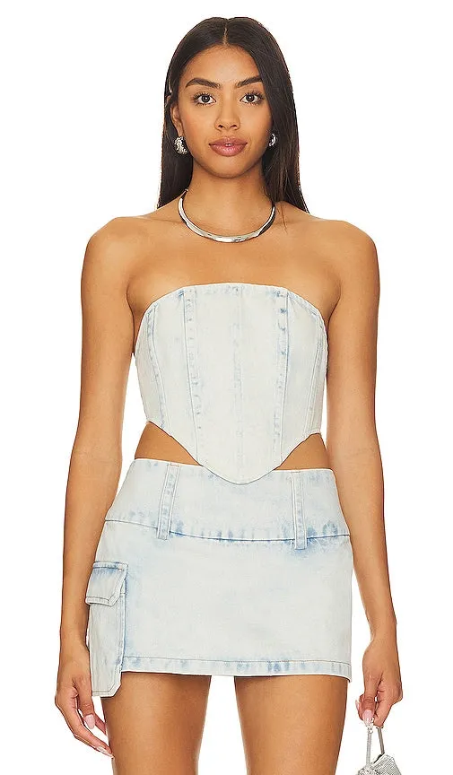 BY.DYLN Bella Corset in Blue