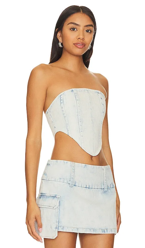 BY.DYLN Bella Corset in Blue