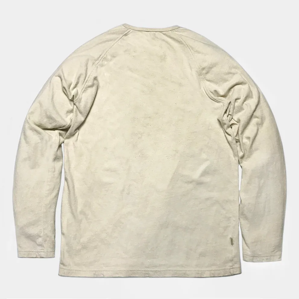 BZEN M.3089-EARL 3 REGULAR FIT LONG SLEEVE 3 BUTTON HENLEY NEPPY JERSEY-195GSM-E0 NATURAL