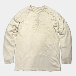 BZEN M.3089-EARL 3 REGULAR FIT LONG SLEEVE 3 BUTTON HENLEY NEPPY JERSEY-195GSM-E0 NATURAL