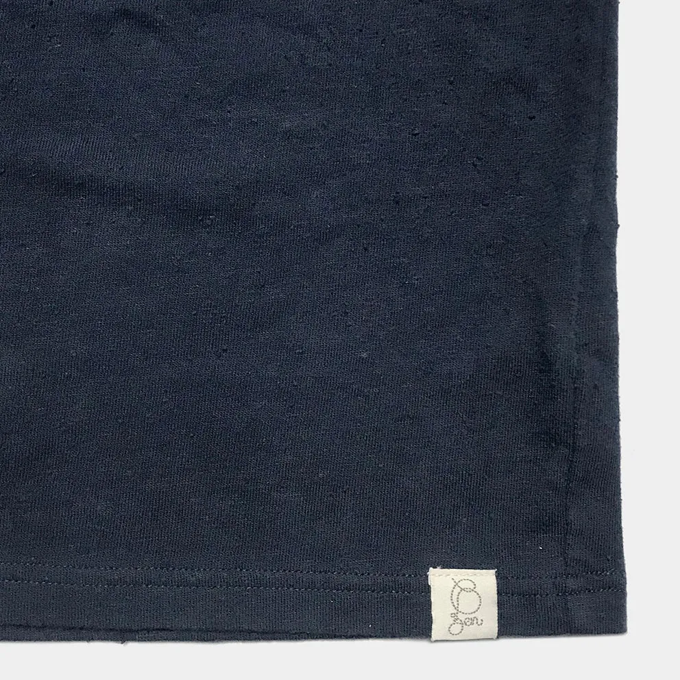 BZEN M.3089-EARL 3 REGULAR FIT LONG SLEEVE 3 BUTTON HENLEY NEPPY JERSEY-195GSM-E0 NAVY