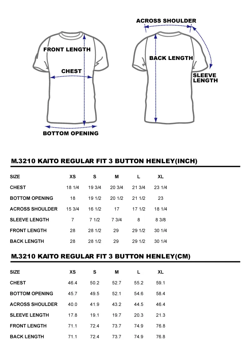 BZEN M.3210-KAITO REGULAR FIT SHORT SLEEVE 3 BUTTON JERSEY HENLEY-145GSM-E0 BLACK