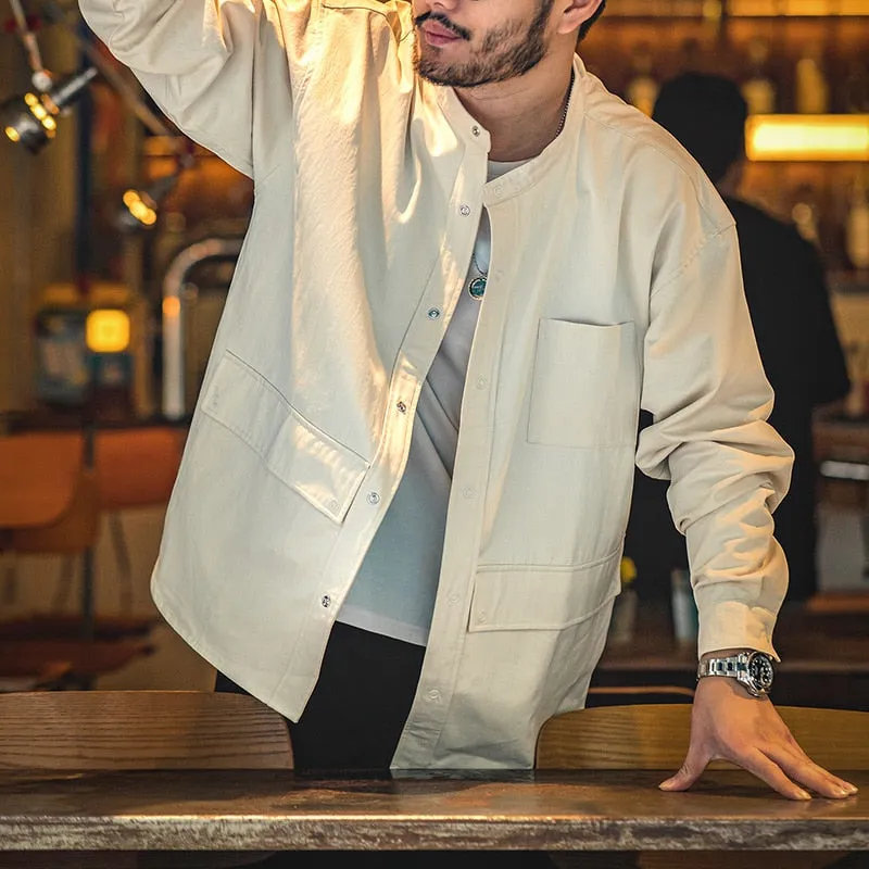 Casual Long Sleeve Pocket Shirts