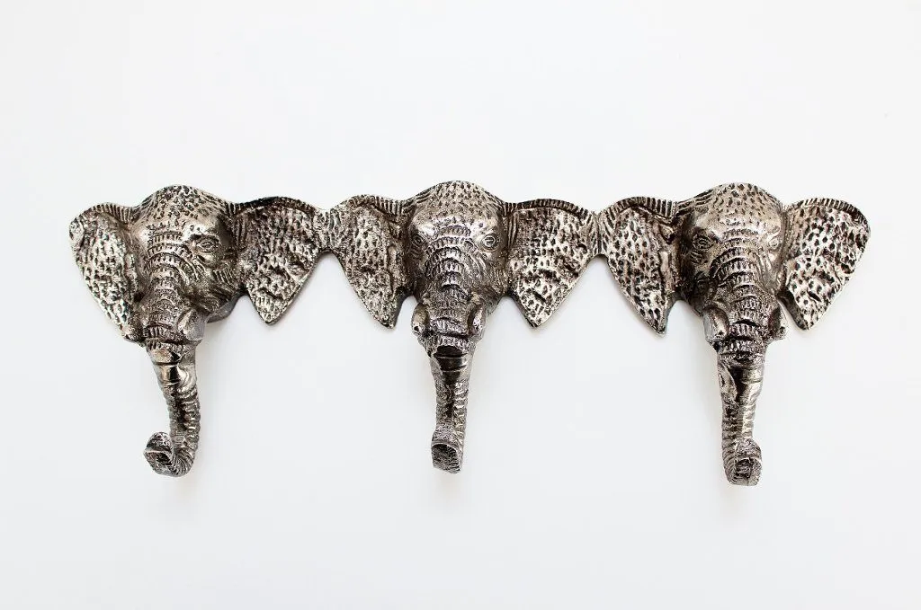 CC Interiors Elephant Hooks in Antique Nickel Finish