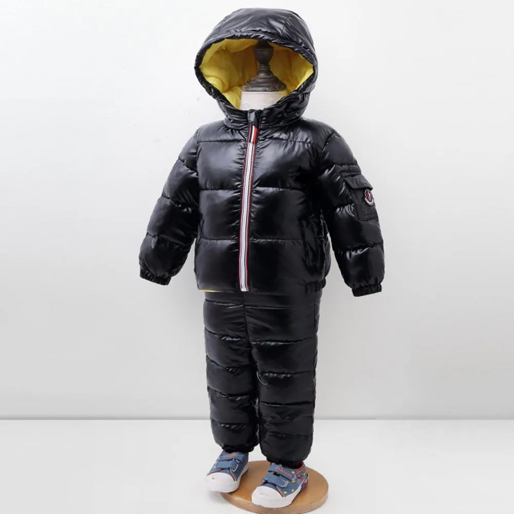 Children Zipper Hooded Winter Coat & Pants Wholesale Childrens Clothing