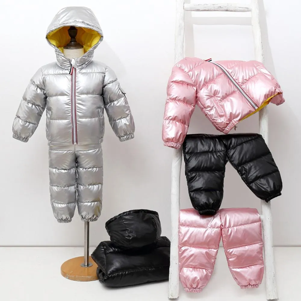 Children Zipper Hooded Winter Coat & Pants Wholesale Childrens Clothing
