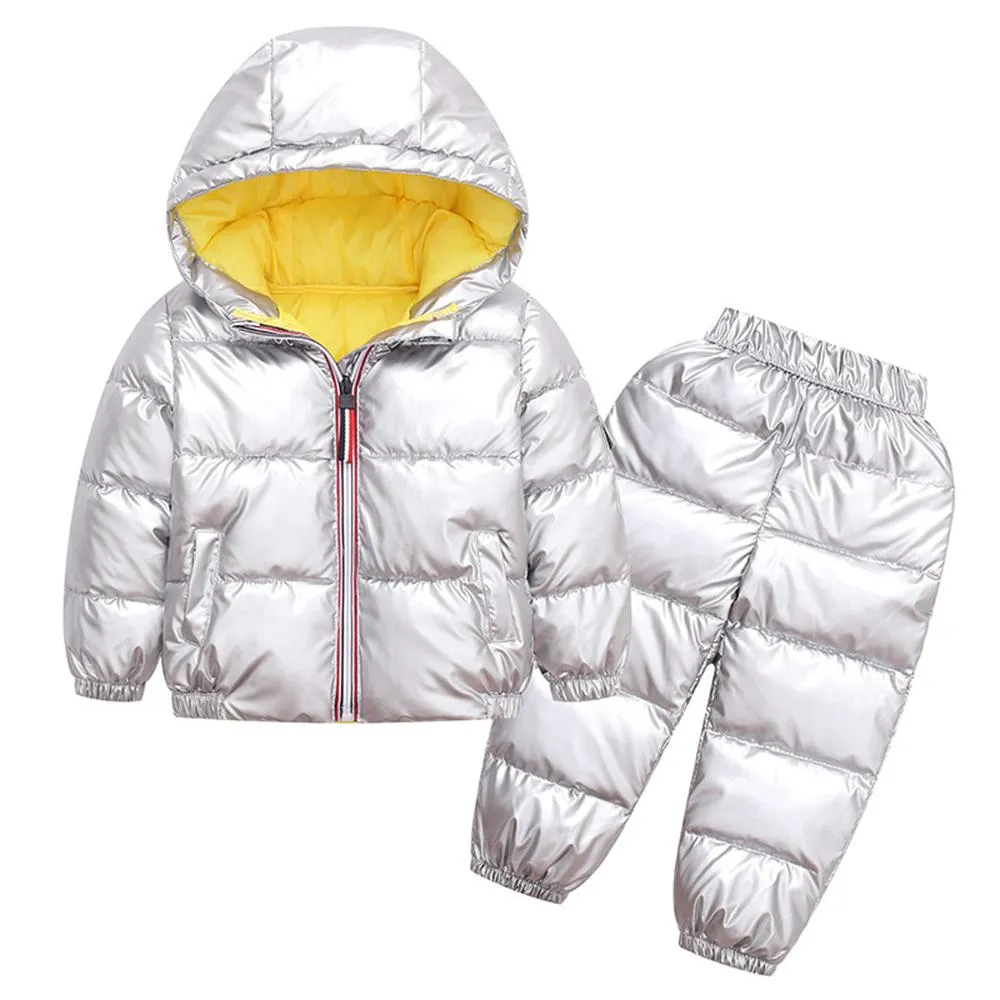 Children Zipper Hooded Winter Coat & Pants Wholesale Childrens Clothing