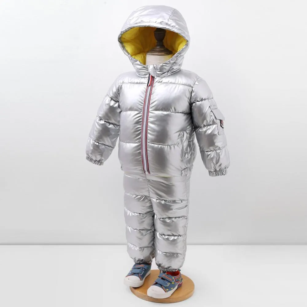Children Zipper Hooded Winter Coat & Pants Wholesale Childrens Clothing
