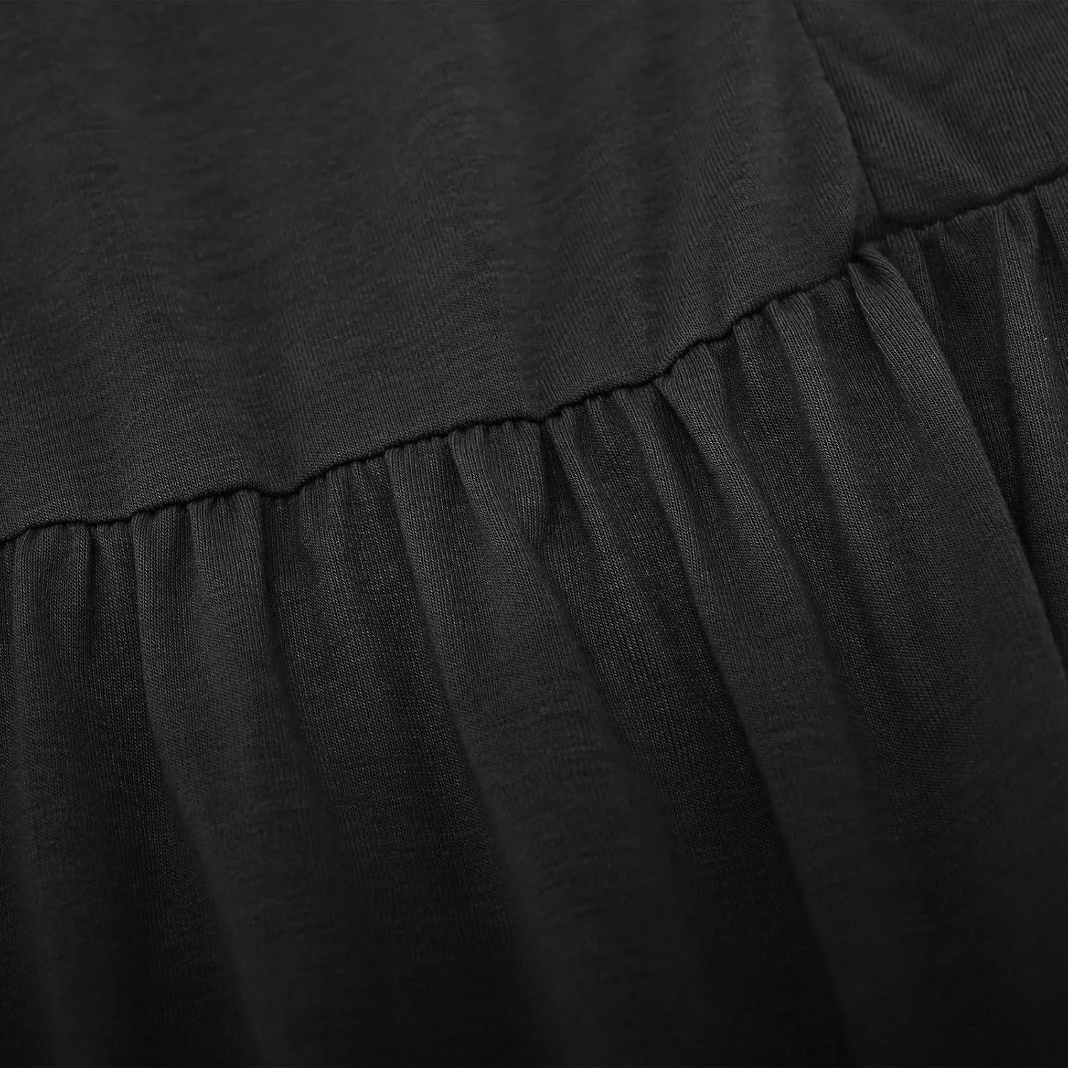 Cute Summer Dresses for Women Ruffle Short Sleeve Notch V Neck Casual Dress Swing A-Line Mini Dress with Pockets