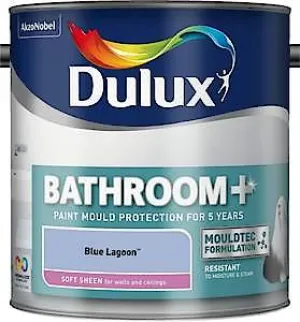 Dulux Easycare Bathroom Soft Sheen Emulsion Paint For Walls And Ceilings - Timeless 2.5 Litres