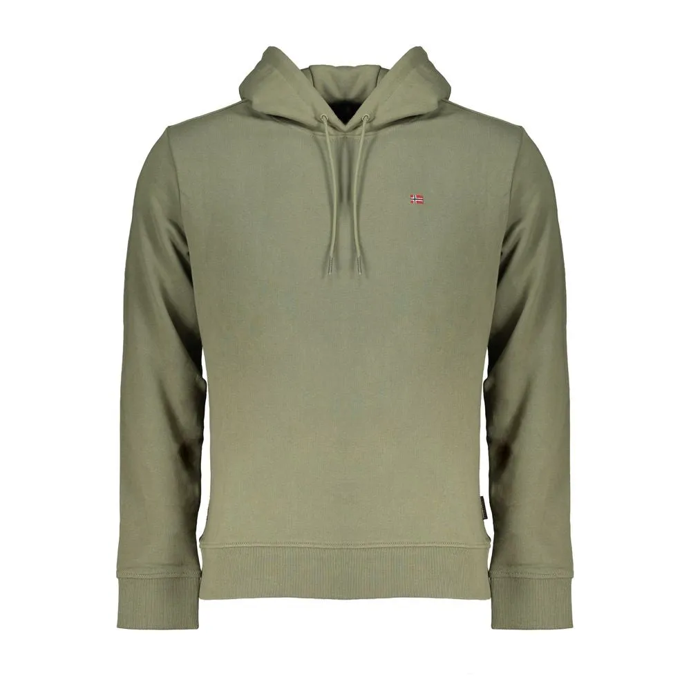 Emerald Green Hooded Sweatshirt with Embroidery