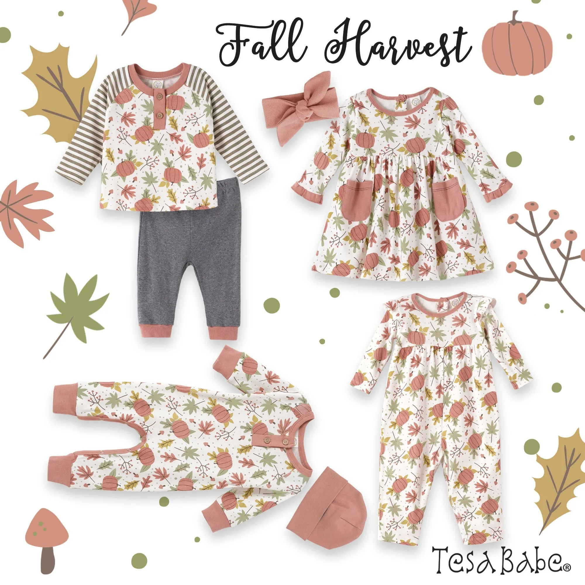 Fall Harvest Set in Bamboo/Cotton