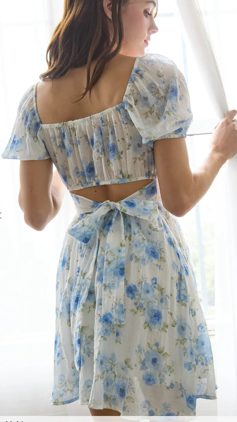 Floral Corset Detail Dress