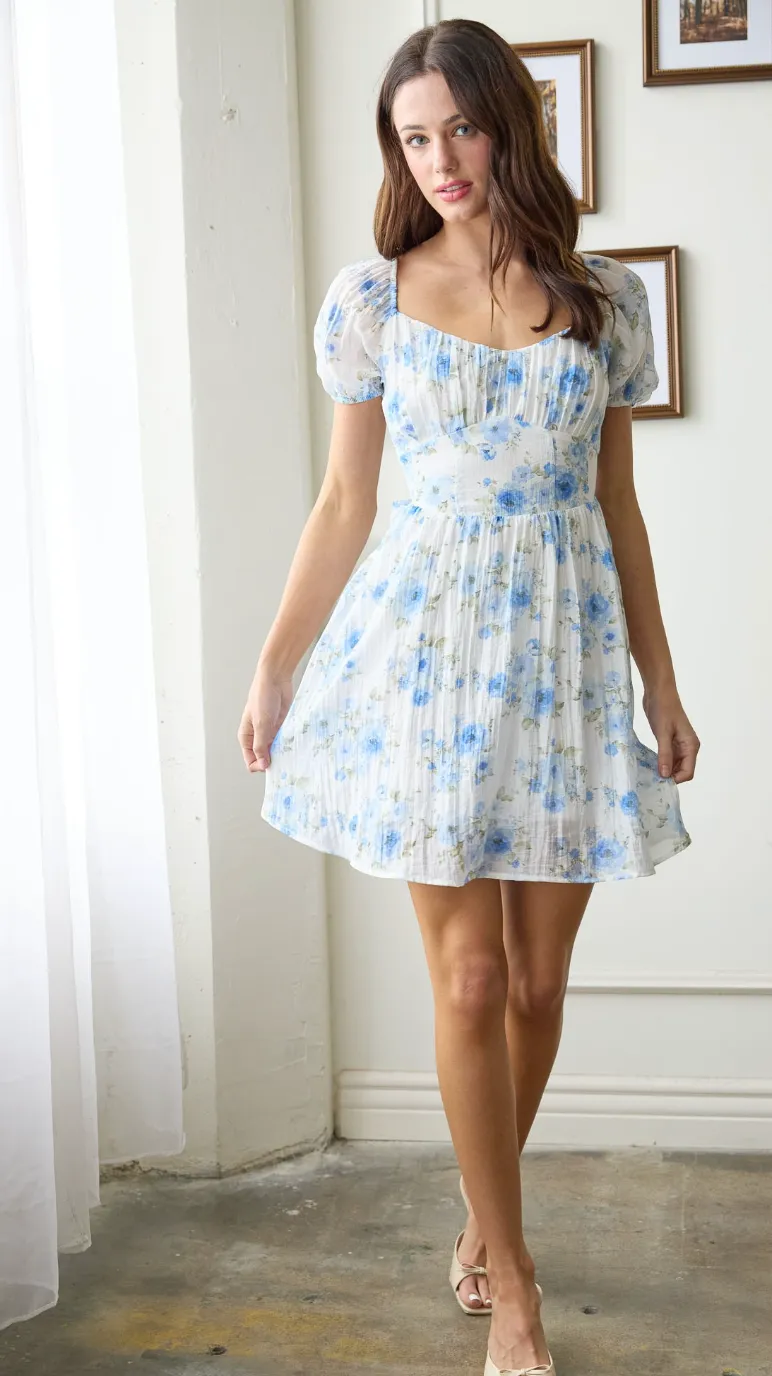 Floral Corset Detail Dress