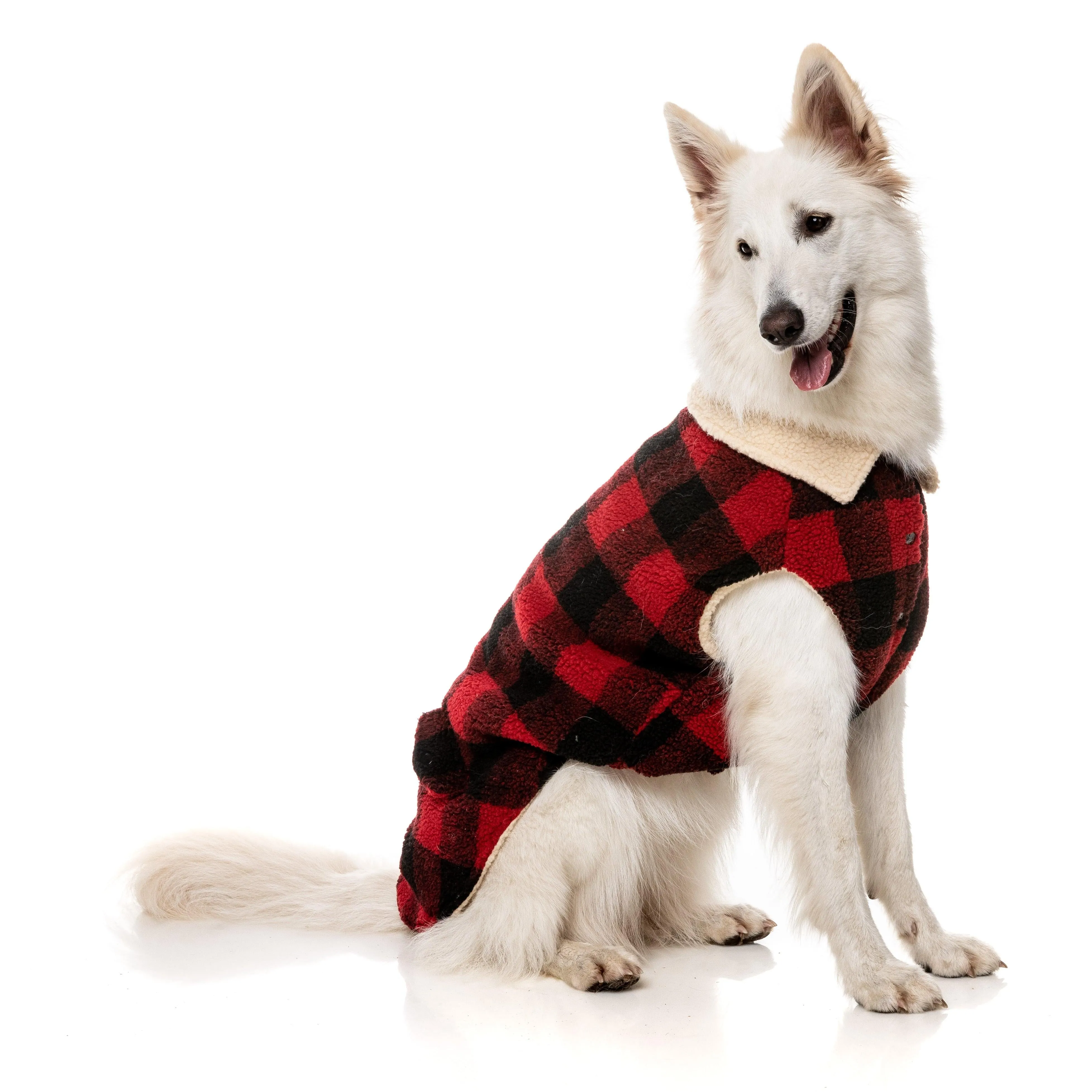 FuzzYard Dog Apparel Jacket Lumberjack Red Size 3 ^ ^
