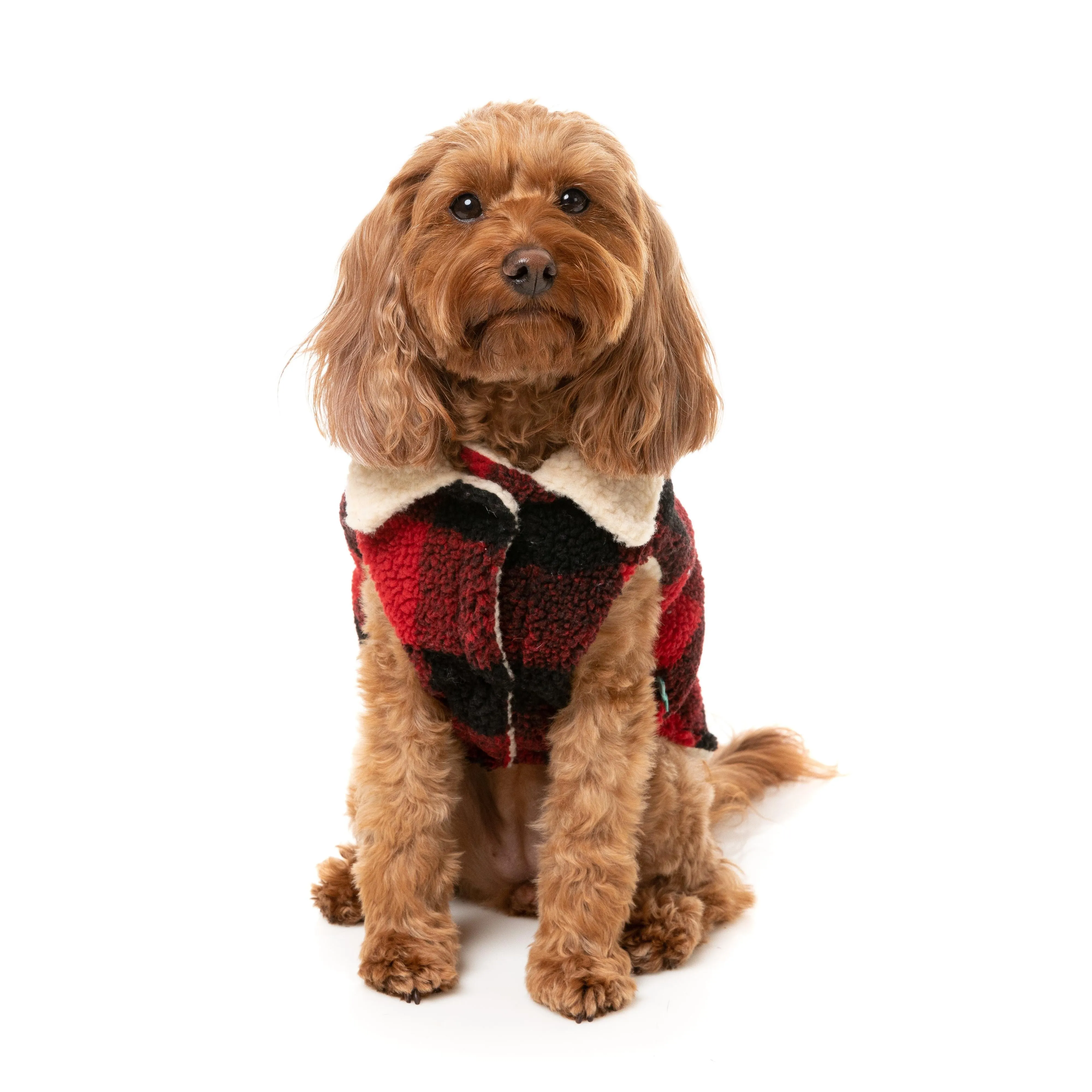 FuzzYard Dog Apparel Jacket Lumberjack Red Size 3 ^ ^