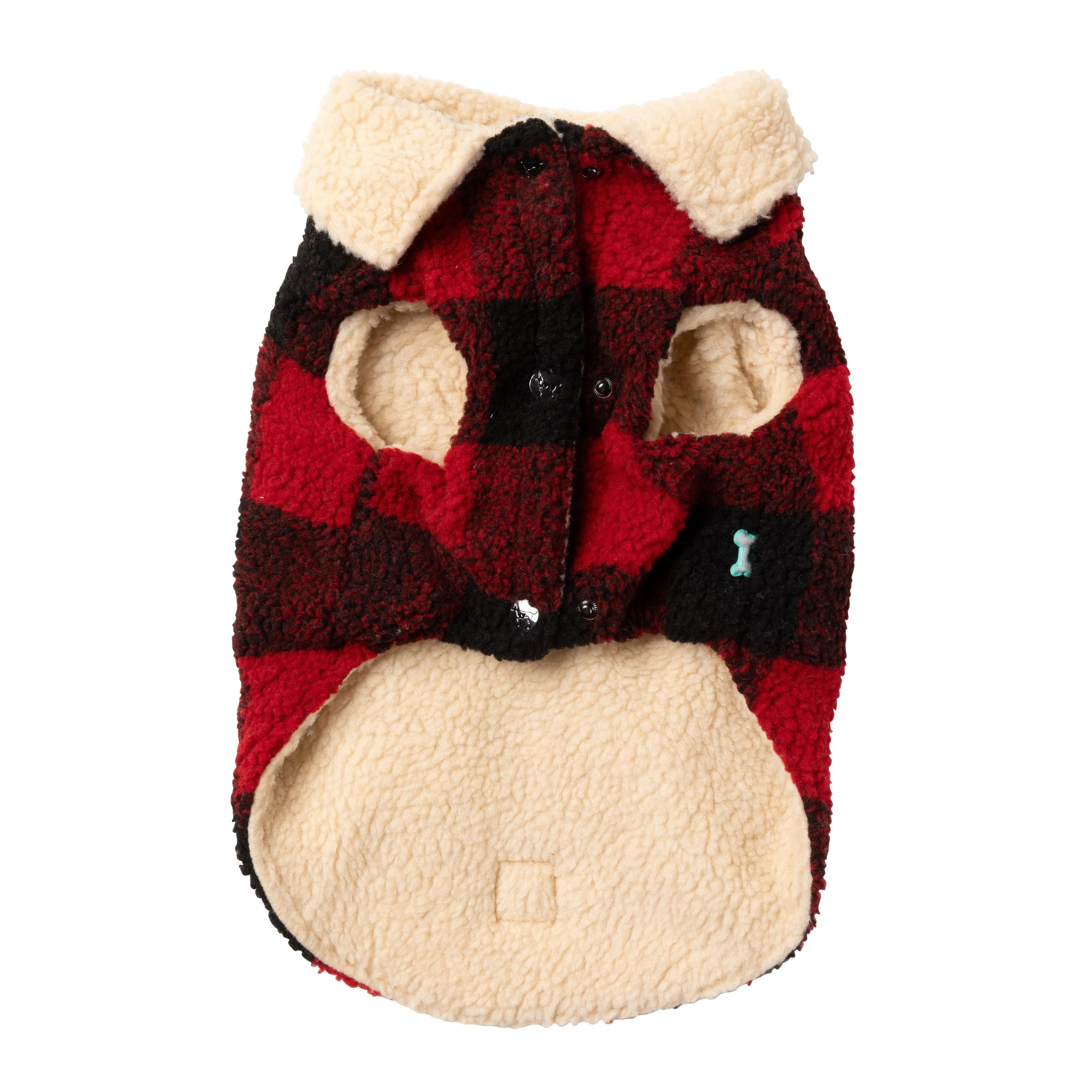 FuzzYard Dog Apparel Jacket Lumberjack Red Size 3 ^ ^
