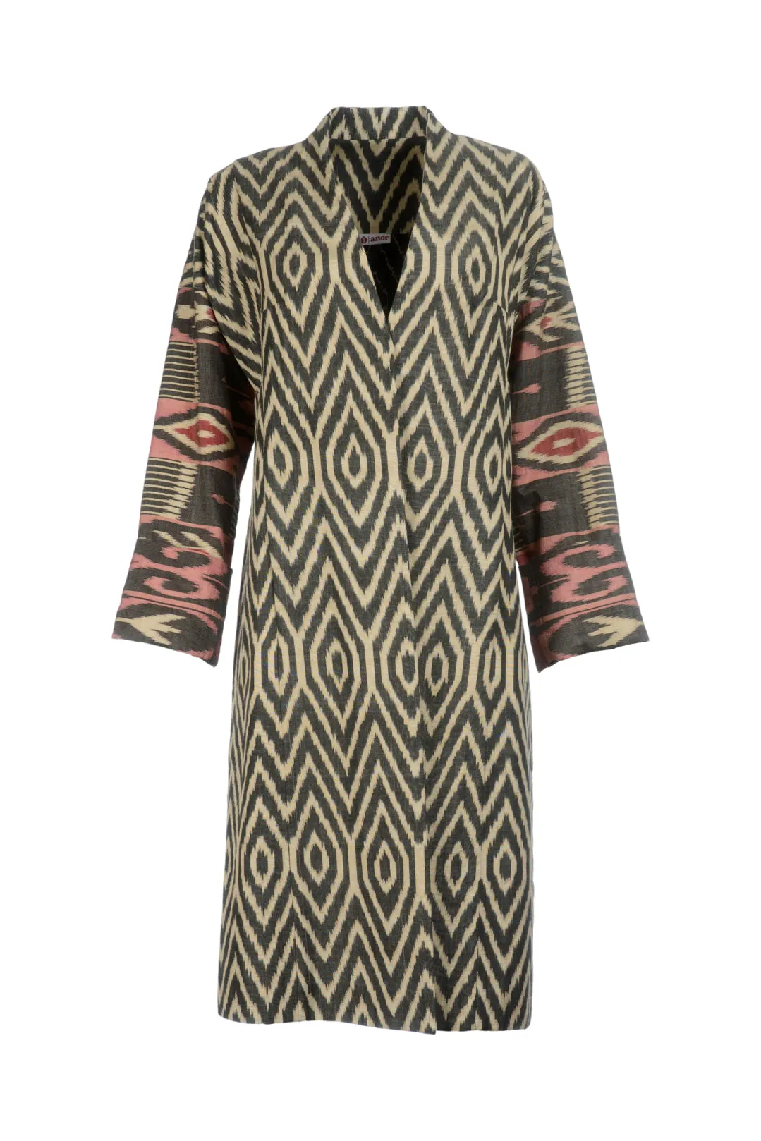 Handwoven Silk Ikat Chapan - Zarina - 'Evening glow'