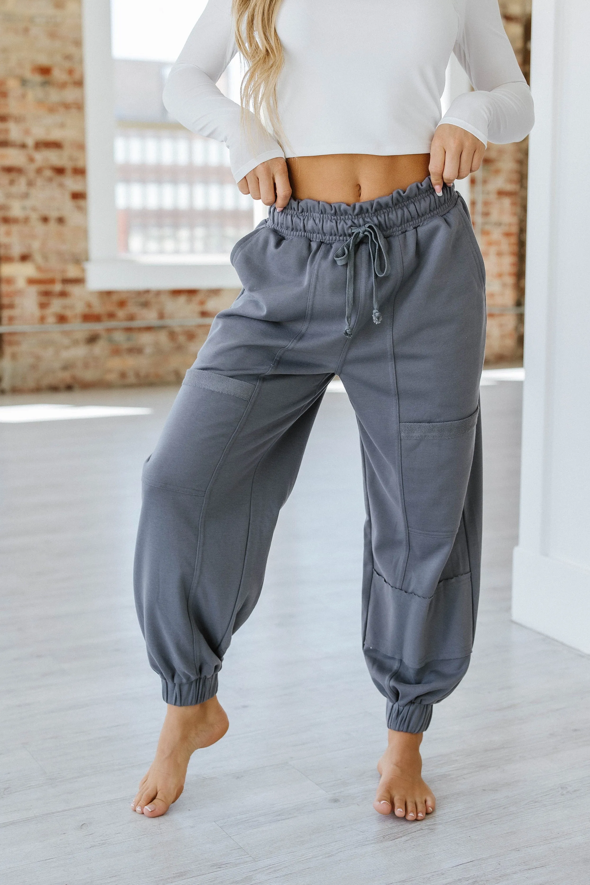 Harvey Lace-up Waist Harem Pants