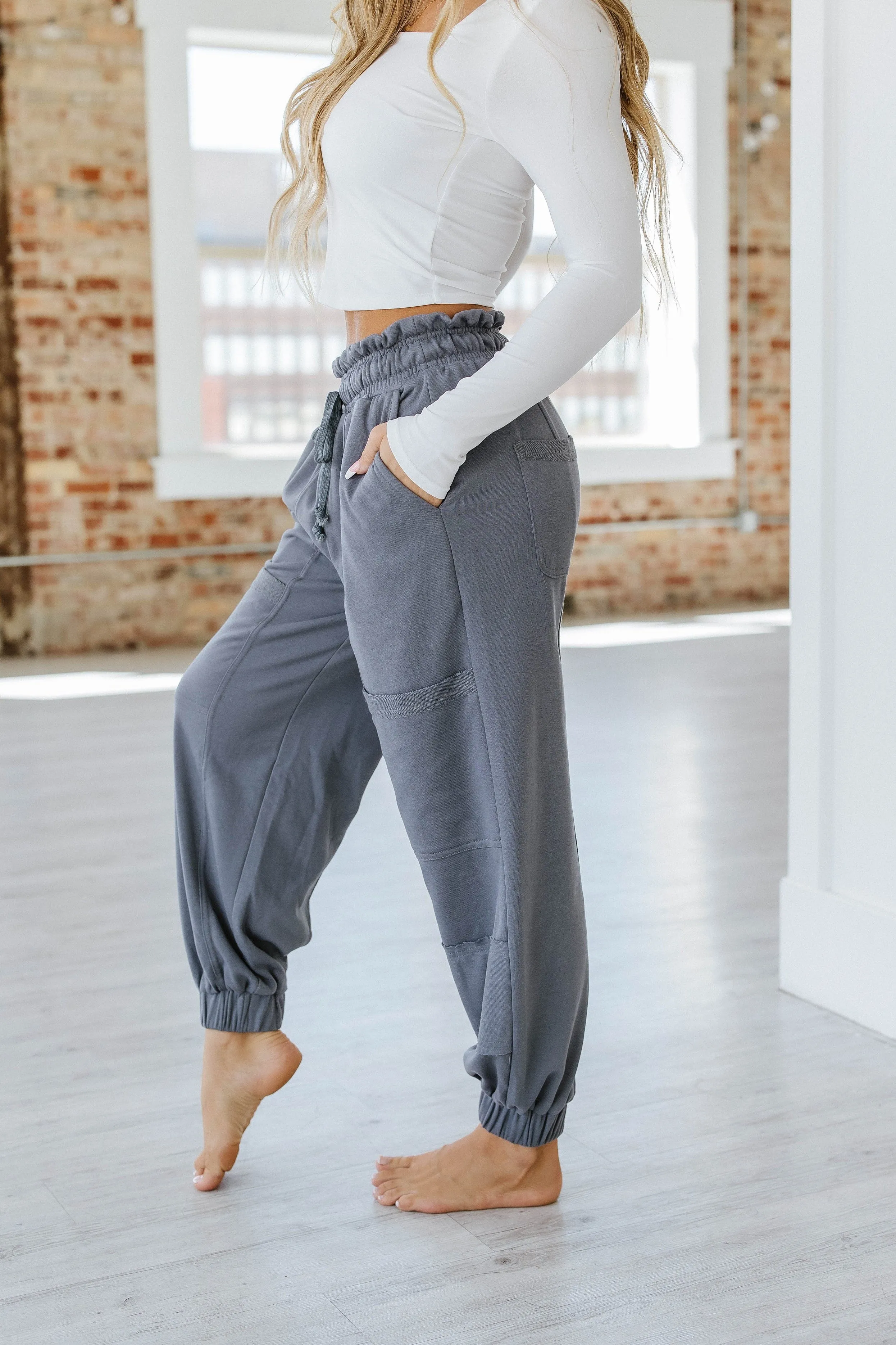 Harvey Lace-up Waist Harem Pants