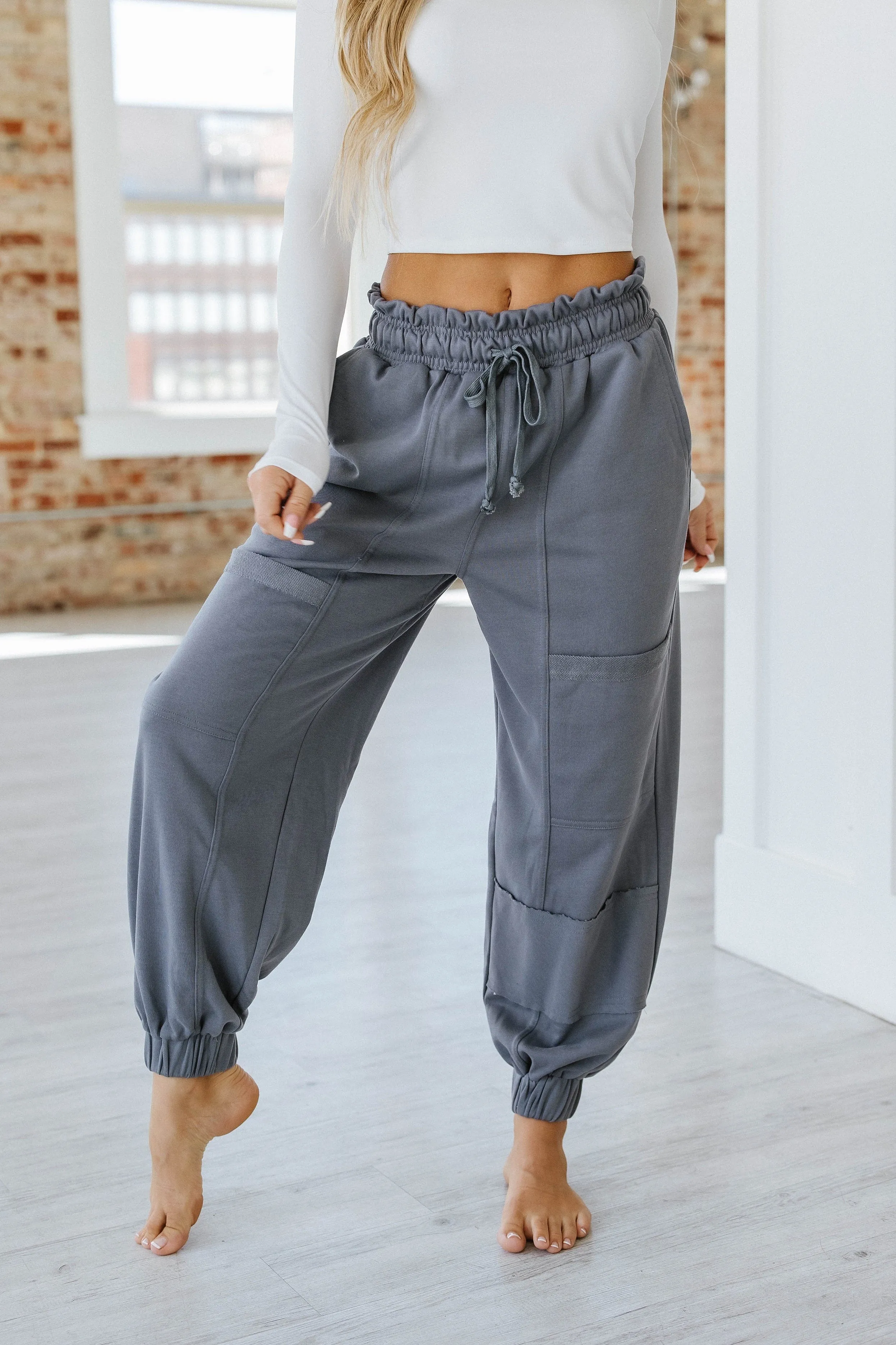 Harvey Lace-up Waist Harem Pants