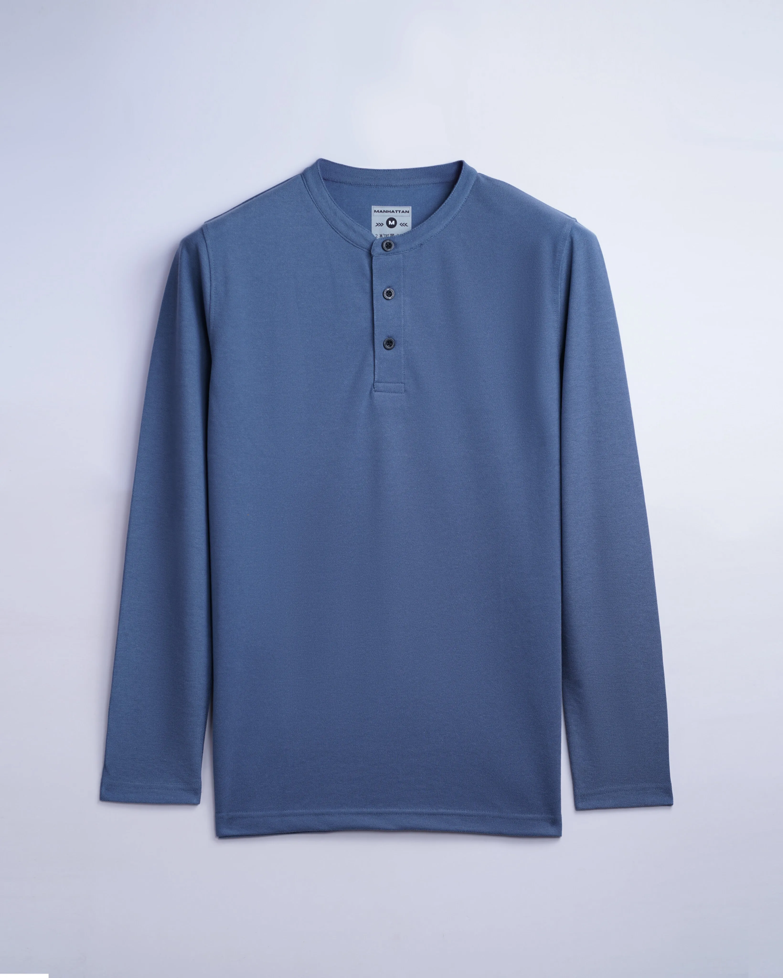 Henley Full Sleeve Unisex Dark Blue