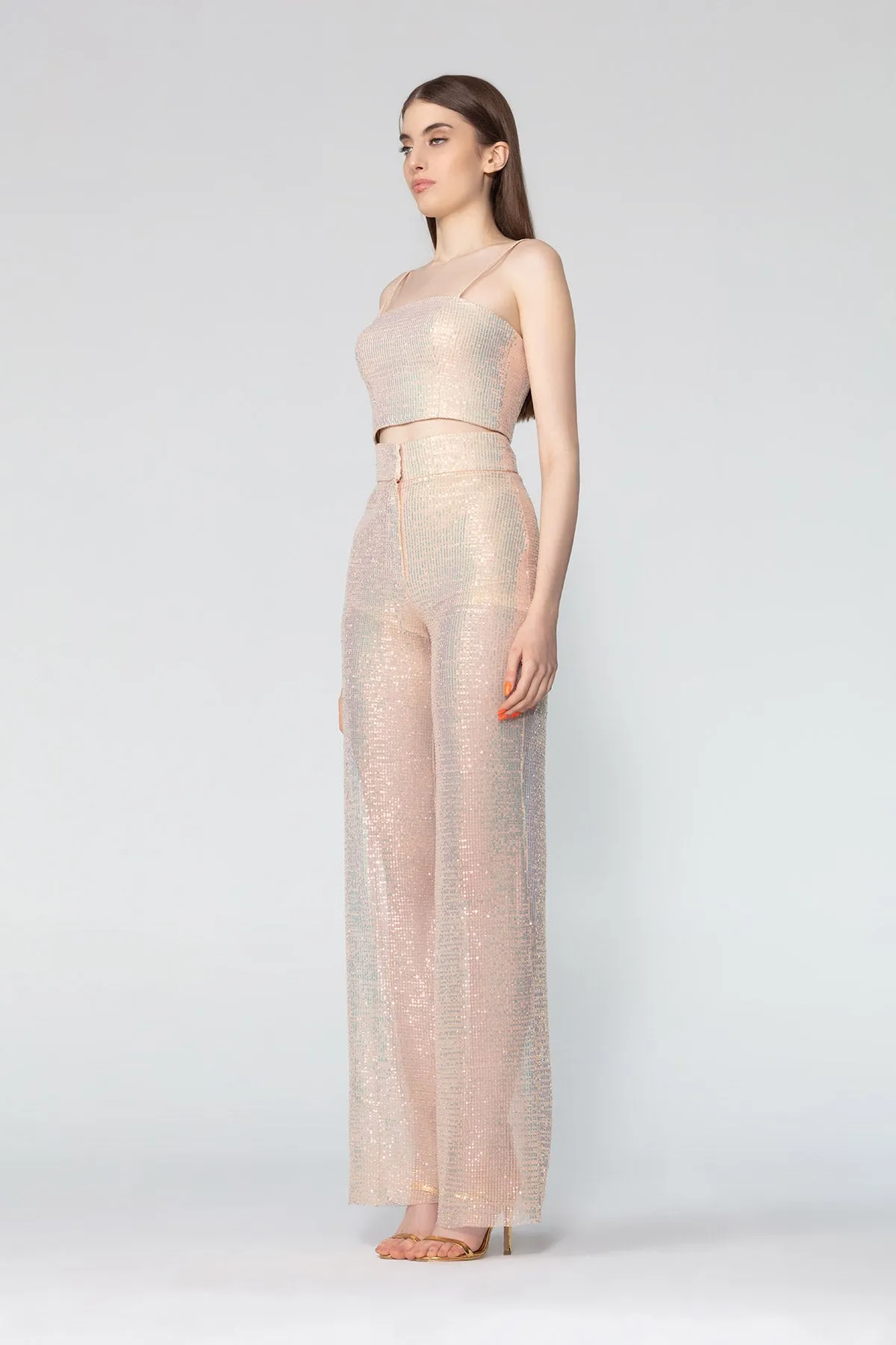 High Waist Wide Leg Trousers