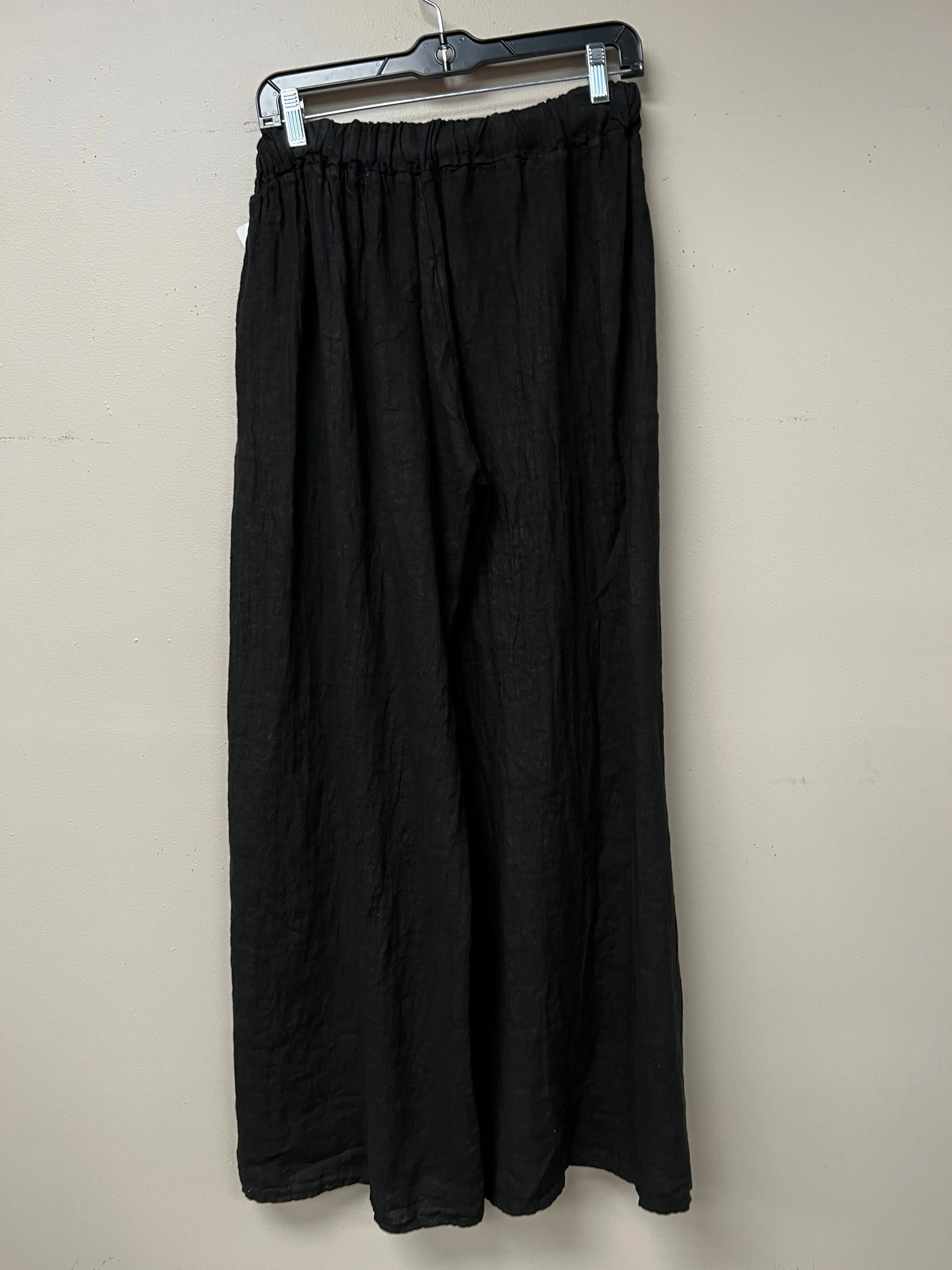 Italian crossover slit wide leg pants.