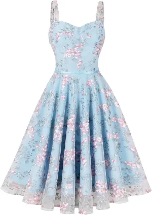 IWEMEK Women Spaghetti Strap Floral Lace Bridesmaid Cocktail Party Dress Cold Shoulder Ruffle Sleeve Wedding Guest Prom Dress