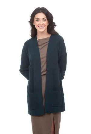 Jacquard Midi Cardigan, Green