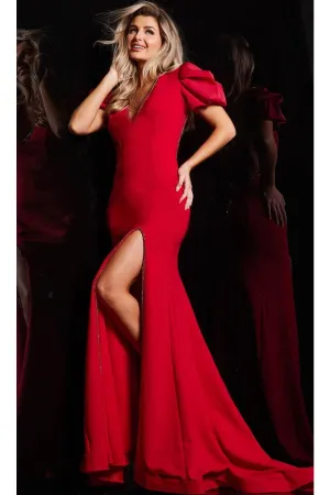 Jovani 38935 - Ruched Floral Long Dress