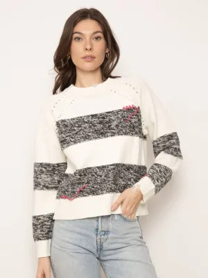 Melanged Whipstitch Sweater