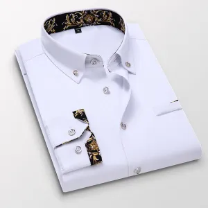 Men's Clothing Arrival Men Shirt Fashion Causal Long Sleeved Male
