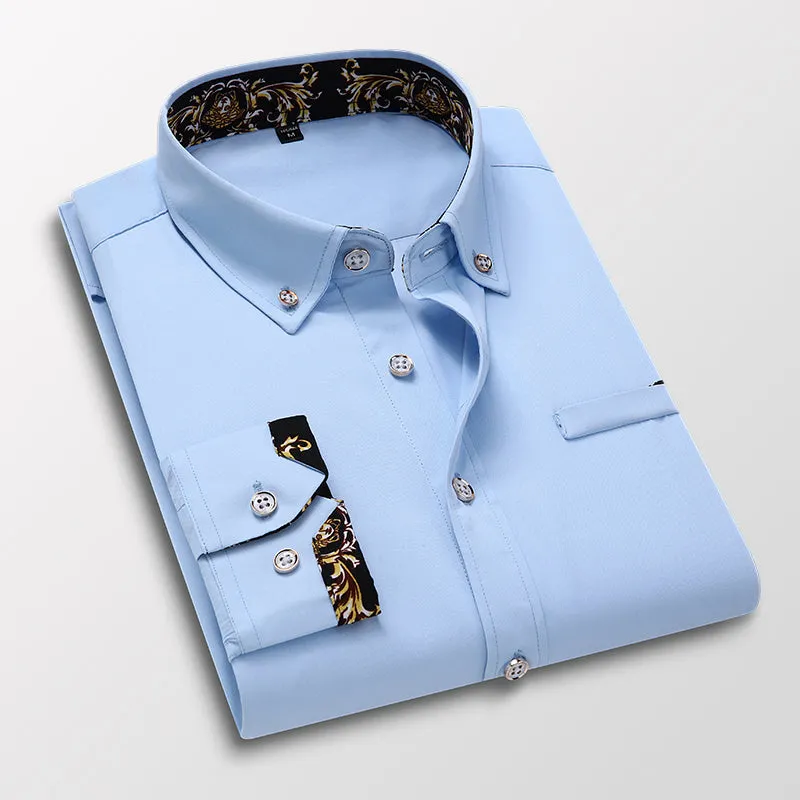 Men's Clothing Arrival Men Shirt Fashion Causal Long Sleeved Male