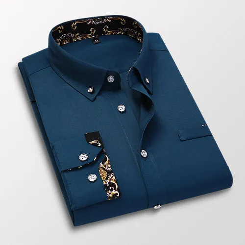 Men's Clothing Arrival Men Shirt Fashion Causal Long Sleeved Male