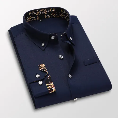 Men's Clothing Arrival Men Shirt Fashion Causal Long Sleeved Male