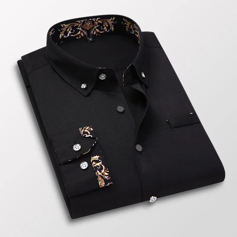 Men's Clothing Arrival Men Shirt Fashion Causal Long Sleeved Male